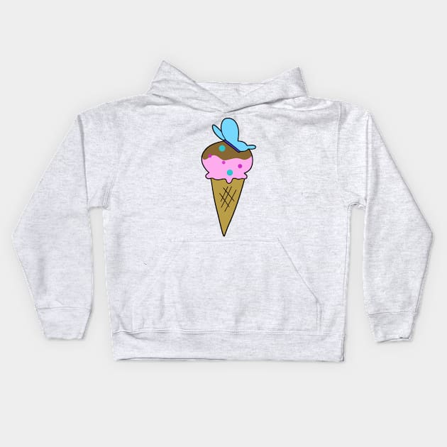 Butterfly Icecream Kids Hoodie by saradaboru